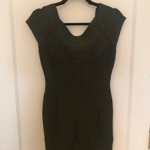Herve Leger Cap Sleeve Bandage Dress Size M